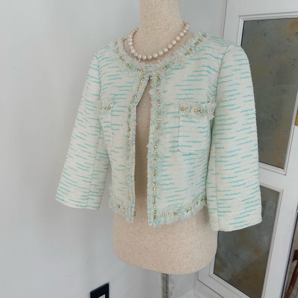 Lilly Pulitzer Blazer with denim skirt giving for free